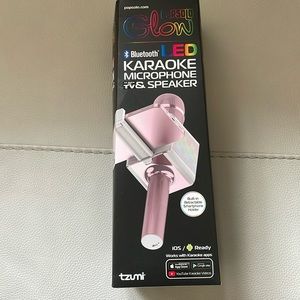 Tzumi PopSolo Glow Wireless LED Bluetooth Karaoke Microphone
